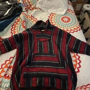 Drug Rug striped hoodie (red and blue) size: L